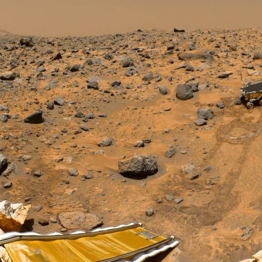 The First Wheels on Mars:  Mars Pathfinder And Sojourner